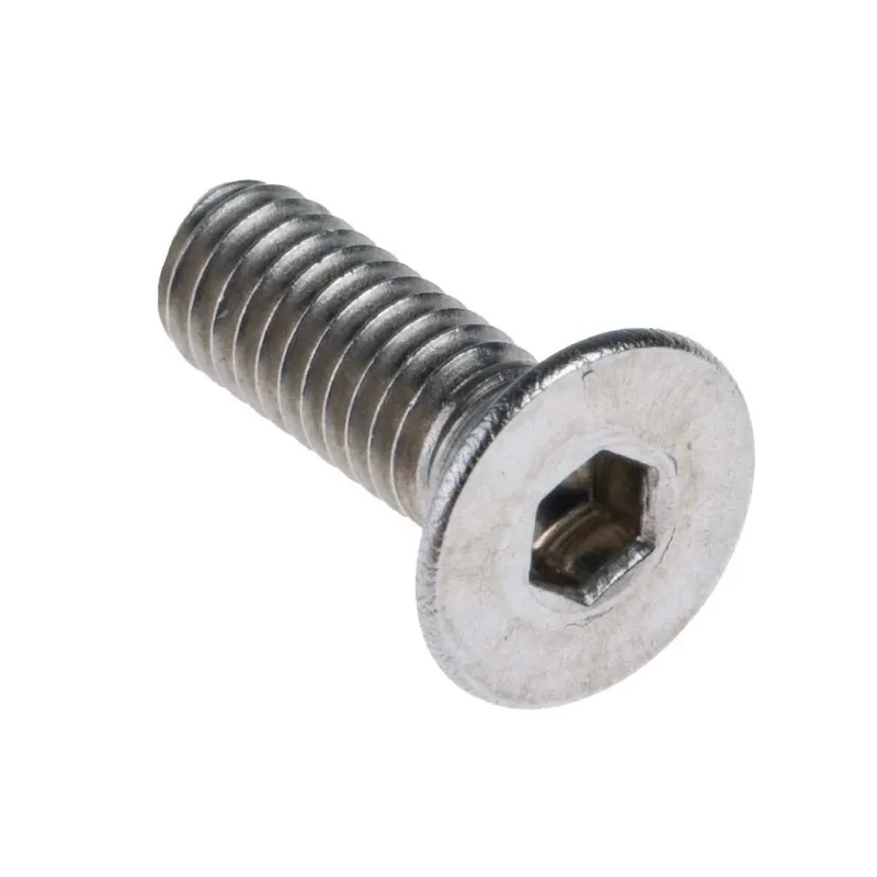 RS PRO Plain Stainless Steel Hex Socket Countersunk Screw M4 x 12 mm 232-8394
