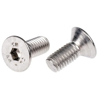RS PRO Plain Stainless Steel Hex Socket Countersunk Screw M5 x 12 mm 316 Grade A ISO 10642 232-8417