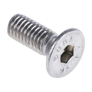 RS PRO Plain Stainless Steel Hex Socket Countersunk Screw M6 x 16 mm 232-8467