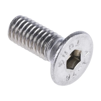 RS PRO Plain Stainless Steel Hex Socket Countersunk Screw M6 x 16 mm 232-8467
