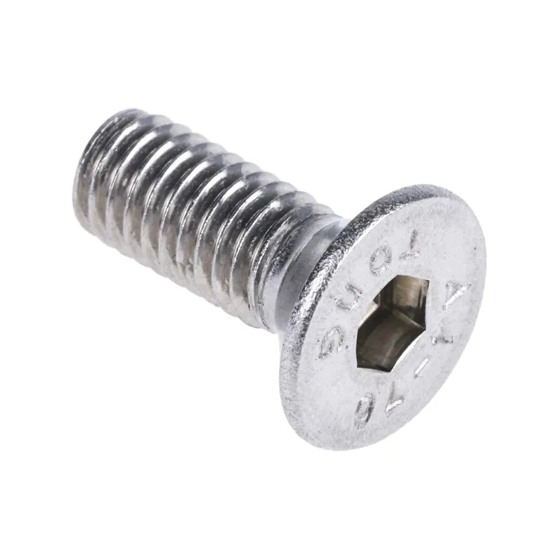 RS PRO Plain Stainless Steel Hex Socket Countersunk Screw M6 x 16 mm 232-8467