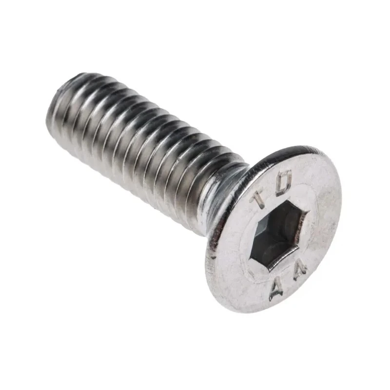 RS PRO Plain Stainless Steel Hex Socket Countersunk Screw M6 x 20 mm 232-8489