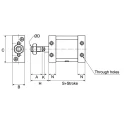 SMC Pneumatic Piston Rod Cylinder MU Series Double Acting Through Hole Mount Aluminium Alloy Body 200mm Stroke MDUB25-200DMZ