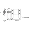 SMC 25 mm Pneumatic Piston Rod Cylinder MU Series Double Acting Aluminium Alloy Body MDUB32-25DMZ