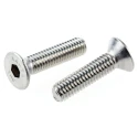 RS PRO Plain Stainless Steel Hex Socket Countersunk Screw M6 x 25 mm 232-8495