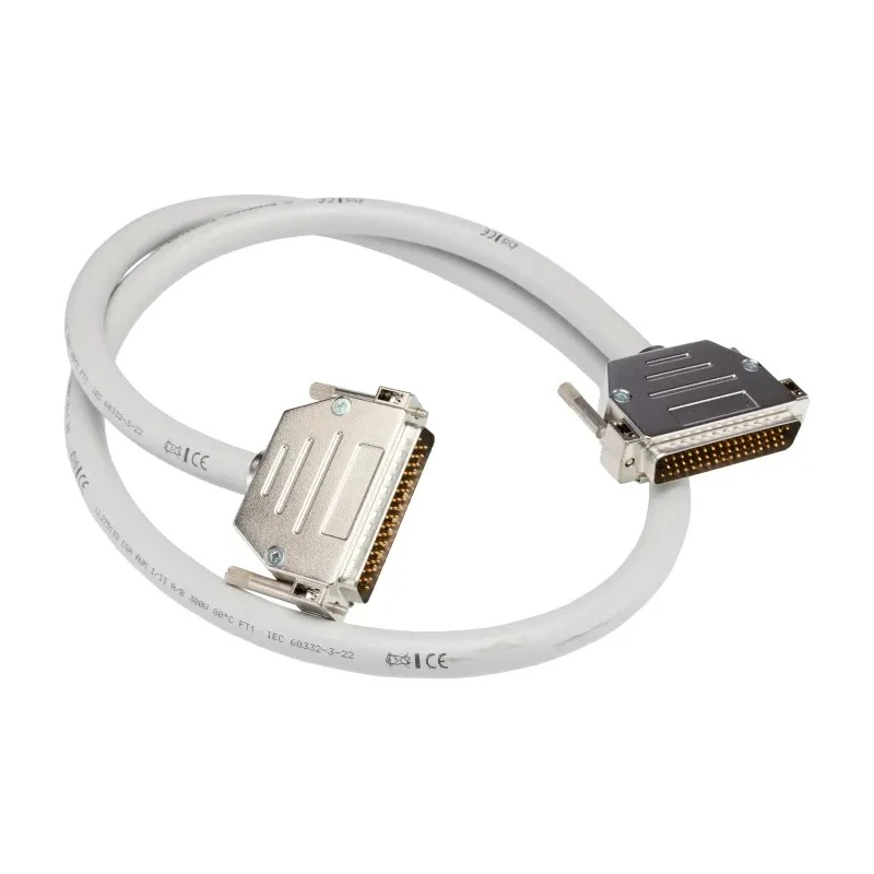 Phoenix Contact Male D-Sub 50-Pin to Male DB50 Cable, 1 m Length, 2A Current Rating, Grey Polyvinyl Chloride Jacket DB50