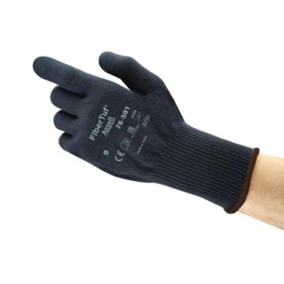 Ansell FibreTuf Blue Polyester Work Gloves Size 10 with Polyvinyl Chloride Coating 76501100