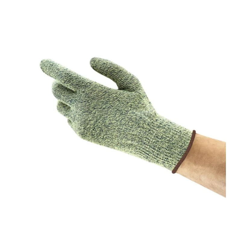 Ansell HyFlex Work Gloves Green Kevlar Lining Size 8 Uncoated Coating 70750080