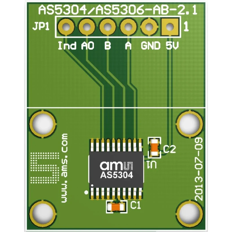 ams OSRAM Position Sensor Adapter Board AS5304-TS_EK_AB for AS5304 Sensor Development Tool