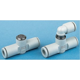 SMC Exhaust Valve Connector Push-in 4 mm, 1 Mpa, Polybutylene Terephthalate AQ240F-04-04