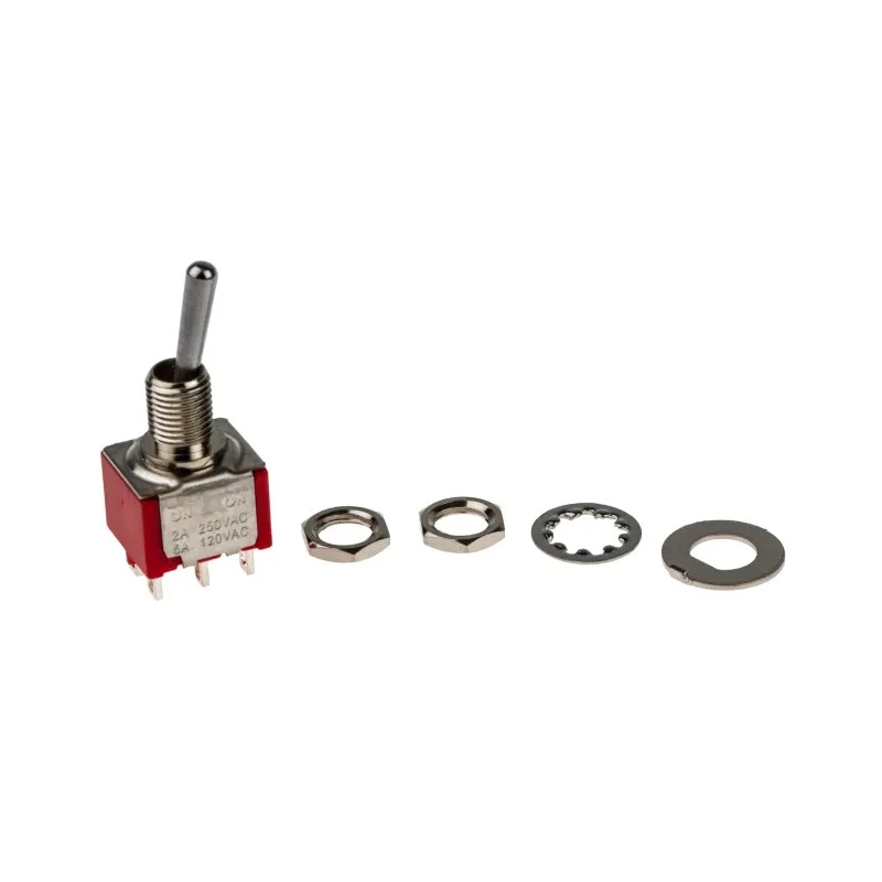 RS PRO Toggle Switch Panel Mount On-None-On DPDT 5A Solder Lug Terminal IP67 209-9347