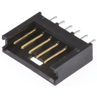TE Connectivity AMPMODU MOD II Series Straight Through Hole Shrouded PCB Header 6 Contacts 2.54 mm Pitch 1 Row 280372-2