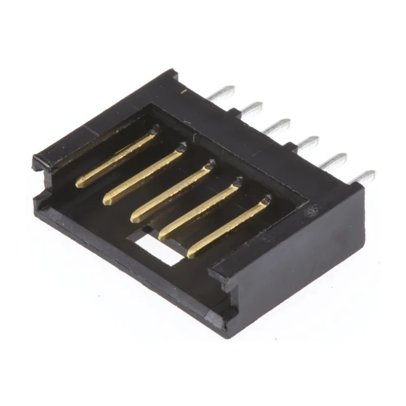 TE Connectivity AMPMODU MOD II Series 6 Contact Shrouded Straight Through Hole PCB Header 2.54 mm Pitch 280372-2