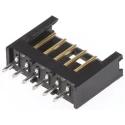 TE Connectivity AMPMODU MOD II Series 6 Contact Shrouded Straight Through Hole PCB Header 2.54 mm Pitch 280372-2