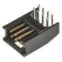 TE Connectivity AMPMODU MOD II Series Right Angle Through Hole Shrouded PCB Header 8 Contacts 2.54 mm Pitch 280389-2