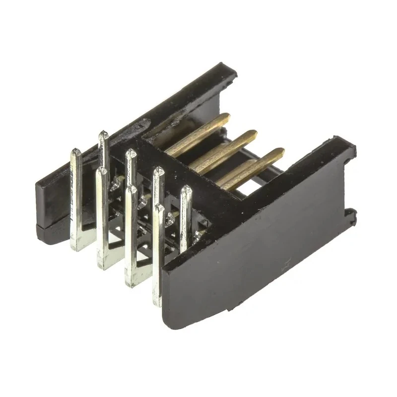 TE Connectivity AMPMODU MOD II Series Right Angle Through Hole Shrouded PCB Header 8 Contacts 2.54 mm Pitch 750V 3A 280389-2