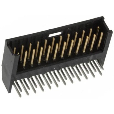 TE Connectivity AMPMODU MOD II Series Right Angle Through Hole PCB Header 24 Contacts 2.54 mm Pitch 2 Row Shrouded 280522-2