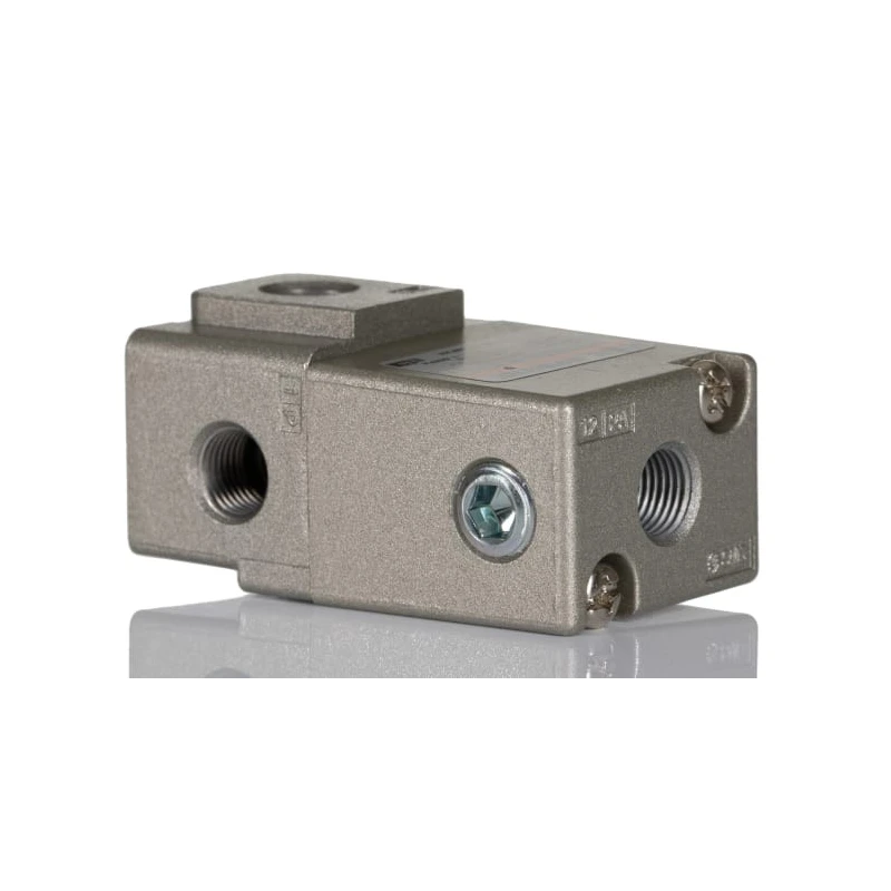 SMC Pneumatic Control Valve 3/2 Function Pilot/Spring Rc 1/8 in Die Cast Aluminium VTA301 Series 