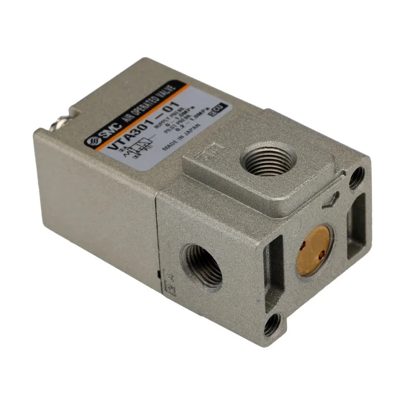 SMC Pneumatic Control Valve 3/2 Function Pilot/Spring Rc 1/8 in Die Cast Aluminium VTA301 Series 