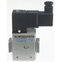 SMC Pneumatic Solenoid Valve 3 Port Residual Pressure Release Soft Start Up Pilot G 220V AC Aluminium Body EAV2000