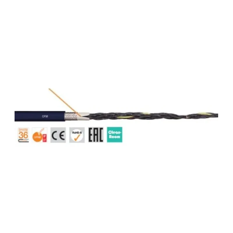 Igus YY Screened Control Cable, 4 Cores 0.5mm² Stranded Bare Copper Conductors, Polyvinyl Chloride Blue CF10.05.04 (10m)