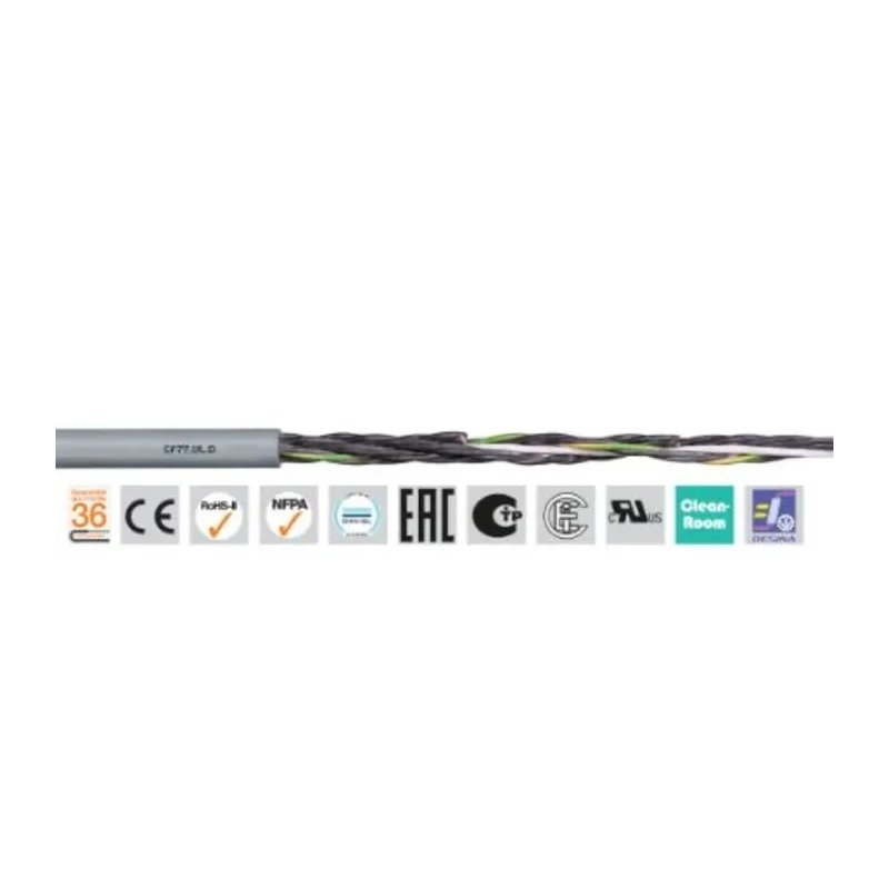 Igus chainflex CF77.UL.D Control Cable 18 Cores 0.5mm² 20 AWG Unscreened Armoured Grey Thermoplastic CF77.UL.05.18.D (50m)
