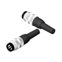 RS PRO 7 Pole Straight Standard DIN Connector Cable Mount Male, 5A, 250V, IP40, Screw Lock 210-0204