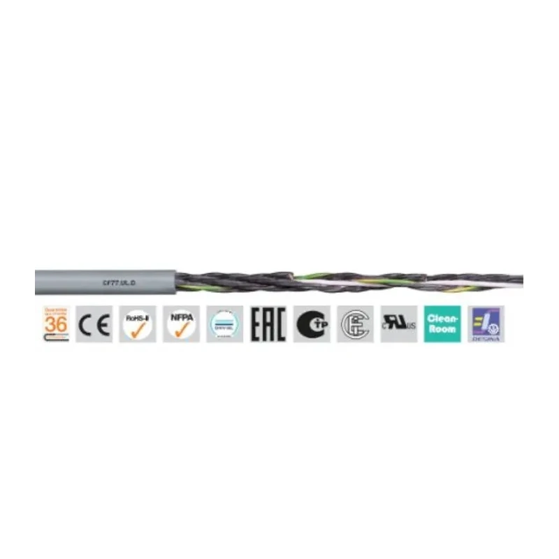 Igus chainflex CF77.UL.D Control Cable, 5 Cores, 0.75mm² 18 AWG, Unscreened, Thermoplastic Elastomer CF77.UL.07.05.D (50m)