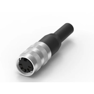 RS PRO 5 Pole Straight Standard DIN Connector Female Cable Mount 250V 5A Screw Lock Nylon Brass Gold 210-0198