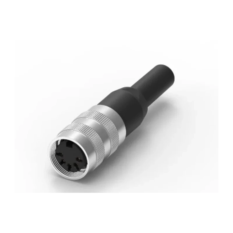 RS PRO 5 Pole Straight Standard DIN Connector Female Cable Mount 250V 5A Screw Lock Nylon Brass Gold 210-0198