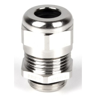 RS PRO Metallic Nickel Plated Brass Cable Gland, M12 Thread, 3 mm Min. Cable Diameter, 6.5 mm Max. Cable Diameter 210-0592