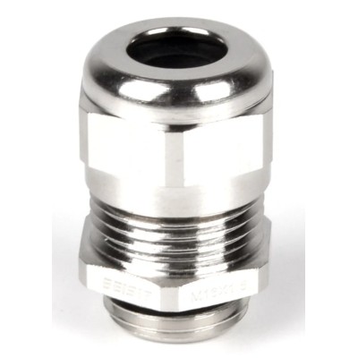 RS PRO Metallic Nickel Plated Brass Cable Gland, M12 Thread, 3 mm Min. Cable Diameter, 6.5 mm Max. Cable Diameter 210-0592