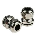 RS PRO Metallic Nickel Plated Brass Cable Gland, M16 Thread, 5 mm Min. Cable Diameter, 10 mm Max. Cable Diameter 210-0596