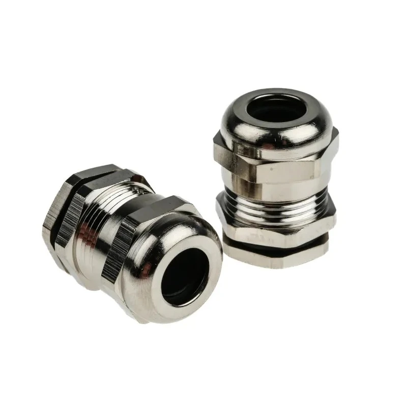 RS PRO Metallic Nickel Plated Brass Cable Gland, M16 Thread, 5 mm Min. Cable Diameter, 10 mm Max. Cable Diameter 210-0596