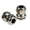 RS PRO Metallic Nickel Plated Brass Cable Gland, M16 Thread, 5 mm Min. Cable Diameter, 10 mm Max. Cable Diameter 210-0596