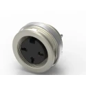 RS PRO 3 Pole Straight Standard DIN Connector, Female Panel Mount, Screw Lock, 5A 250V IP40 Nylon Housing 210-0249