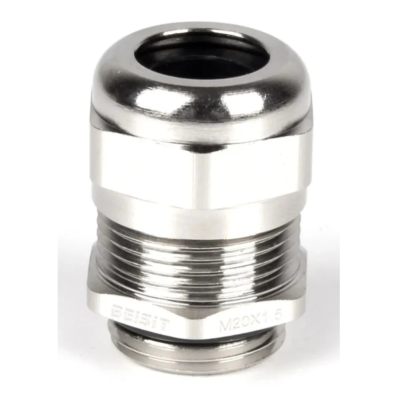 RS PRO Metallic Nickel Plated Brass Cable Gland, M20 Thread, 6 mm min. to 12 mm max. Cable Diameter, IP68 Rated 210-0598
