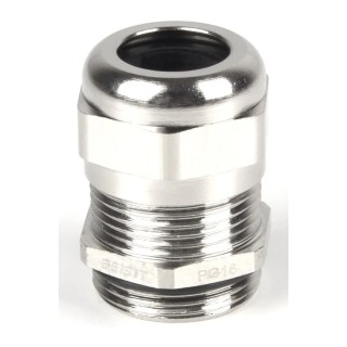 RS PRO Metallic Nickel Plated Brass Cable Gland M25 Thread 9 mm Minimum 16 mm Maximum IP68 210-0604