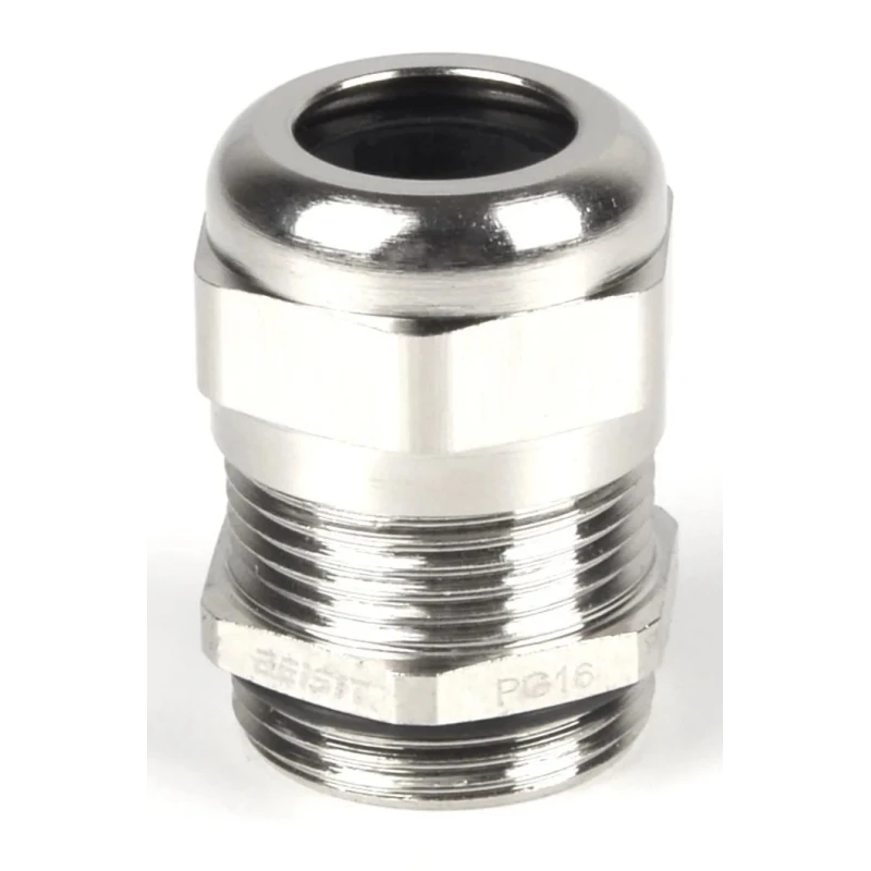 RS PRO Metallic Nickel Plated Brass Cable Gland M25 Thread 9 mm Minimum 16 mm Maximum IP68 210-0604