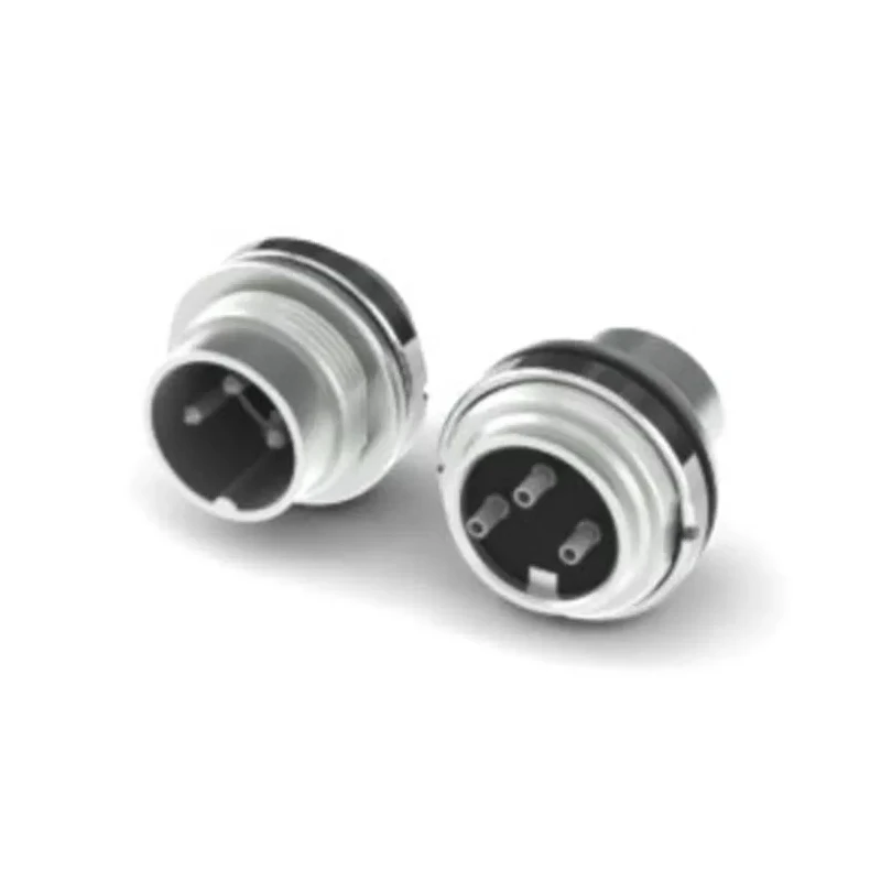 RS PRO 3 Pole Straight Standard DIN Connector Male Panel Mount Screw Lock 4A 100V IP40 210-0250
