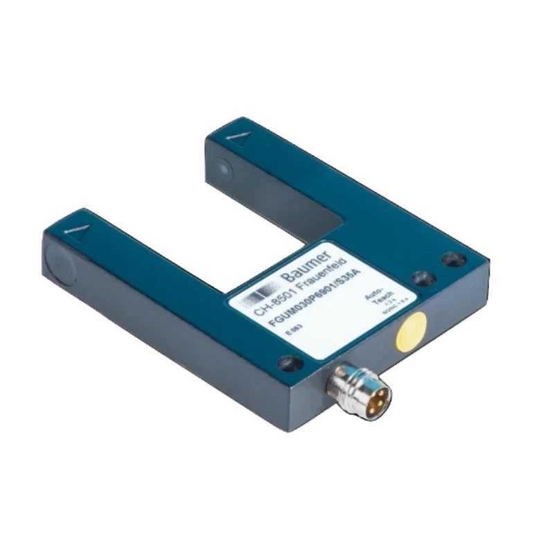 Baumer Through Beam Photoelectric Sensor Fork Style 30 mm Detection Range PNP Output IP67 FGUM 030P6901/S35A