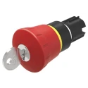 EAO Emergency Stop Push Button Head Key Release Plastic Mushroom 40mm Diameter 45-2C35.1920.110
