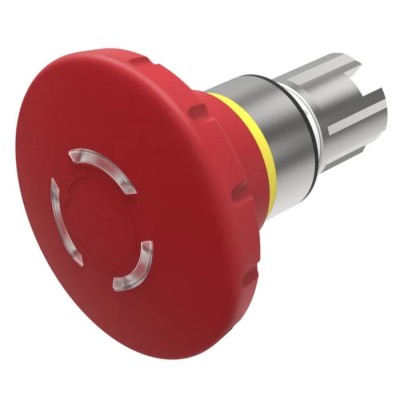 EAO Emergency Stop Push Button Head 60 mm Diameter Twist Release Plastic Mushroom Illuminated IP69K IP66 45-2D36.2A20.000
