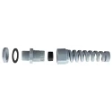 RS Pro Grey Polyamide 66 Cable Gland, M12 Thread, 3 mm Min. Cable Dia., 6.5 mm Max. Cable Dia., IP68 210-1321
