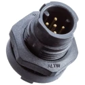 Amphenol Industrial Circular Connector, 2 Contacts, Panel Mount, Miniature Connector, Plug, Male, IP68 AD-02PMMS-QC8001
