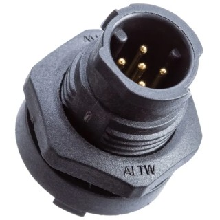 Amphenol Industrial Circular Connector, 2 Contacts, Panel Mount, Miniature Connector, Plug, Male, IP68 AD-02PMMS-QC8001