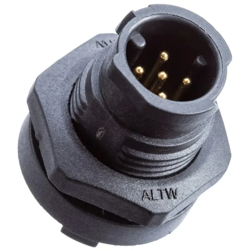 Amphenol Industrial Circular Connector, 2 Contacts, Panel Mount, Miniature Connector, Plug, Male, IP68 AD-02PMMS-QC8001