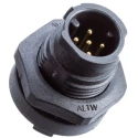 Amphenol Industrial Circular Connector 5 Contacts Panel Mount Miniature Plug Male IP68 X-LOK Series AD-05PMMS-QC8001
