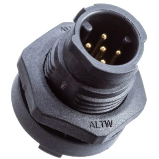 Amphenol Industrial Circular Connector 5 Contacts Panel Mount Miniature Plug Male IP68 X-LOK Series AD-05PMMS-QC8001
