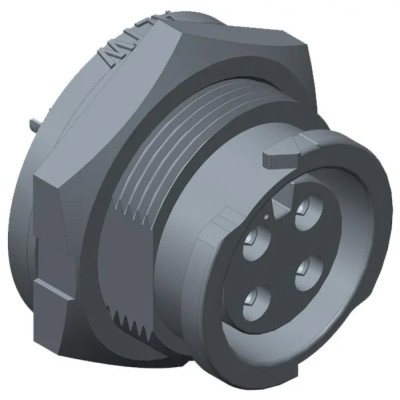 Amphenol Industrial Circular Connector, 4 Contacts, Panel Mount, Standard Size, Plug, Female, IP68 Rated CB-04PMFS-QC8001